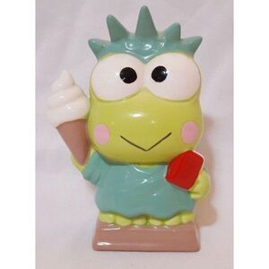 Sanrio 1990s Kero Kero Keroppi Ceramic Coin Bank Statue of Liberty w/ Ice Cream